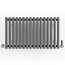 Rolo Room Antraciet horizontaal radiator 500mm x 865mm met kraan