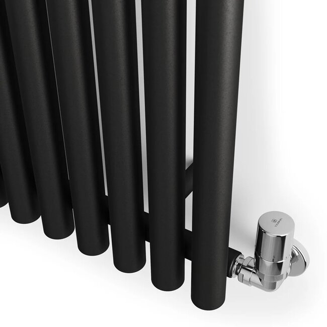 Terma  Rolo Room Handdoekradiator 370 x 1800 mm – Zwart | Design Radiator Badkamer