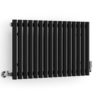 Rolo Room Zwart horizontaal radiator 50cm hoog