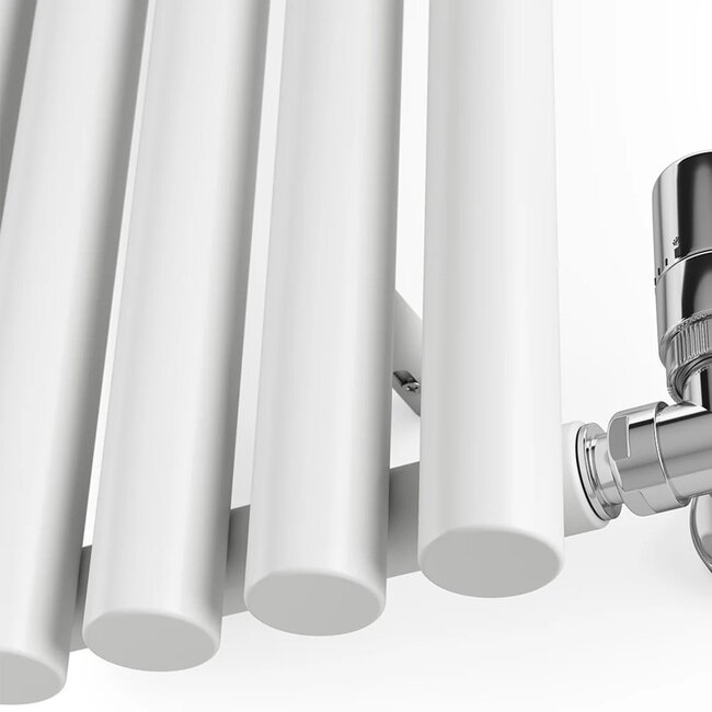 Rolo Room Wit horizontaal radiator 500mm x 865mm met kraan