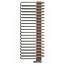 Terma  Designradiator Michelle – 120x50 cm, Luxe Nikkel & Koper, Inclusief Kraan