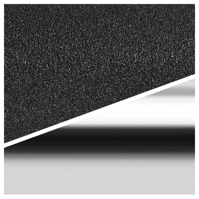 Michelle Badkamerradiator 1200x500 mm – Metallic Zwart met Chroom Paneel | Designradiator voor Moderne Badkamers