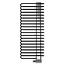 Michelle Badkamerradiator 1200x500 mm – Metallic Zwart met Chroom Paneel | Designradiator voor Moderne Badkamers
