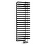 Michelle Badkamerradiator 1200x500 mm – Metallic Zwart met Chroom Paneel | Designradiator voor Moderne Badkamers