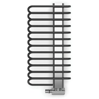 Terma  Michelle zwarte badkamer radiator 780 x 400 mm