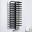 Terma  Michelle Badkamerradiator 780 x 400 mm – Metallic Zwart met Chroom Paneel | Designradiator voor Moderne Badkamers