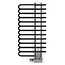 Michelle Badkamerradiator 780 x 400 mm – Metallic Zwart met Chroom Paneel | Designradiator voor Moderne Badkamers