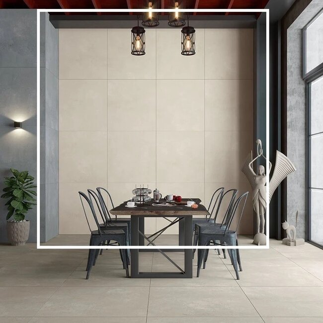 Sanitear Badkamer tegel 60x60 cm crème gerectificeerd – Wand & Vloer