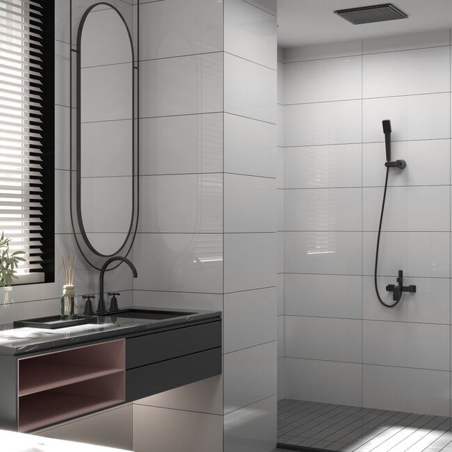 Sanitear Badkamer Wandtegel 30x60 cm – Wit, Strak & Tijdloos