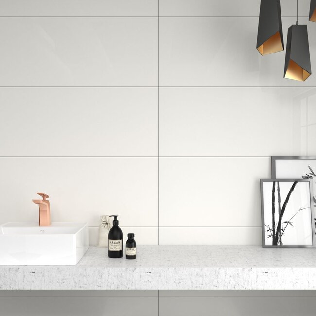 Sanitear Badkamer Wandtegel 30x60 cm – Wit, Strak & Tijdloos