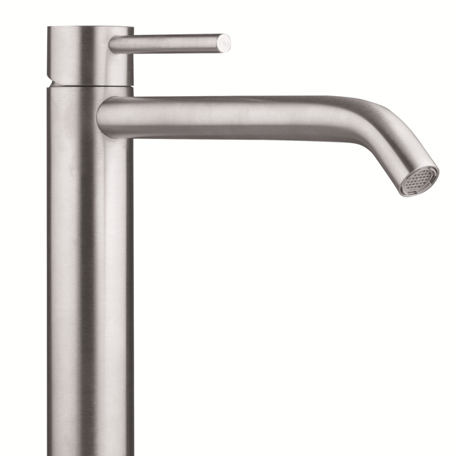 Rubinetterie Reitano  RXSteel Hoge Wastafelkraan RVS 316 Geborsteld – 328 mm Hoog