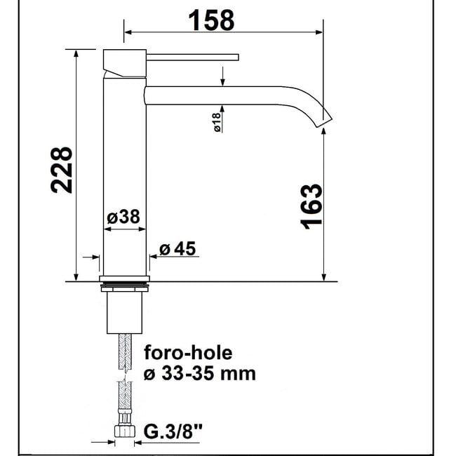 Rubinetterie Reitano  RXSteel Compact RVS Kraan | Duurzaam & Stijlvol