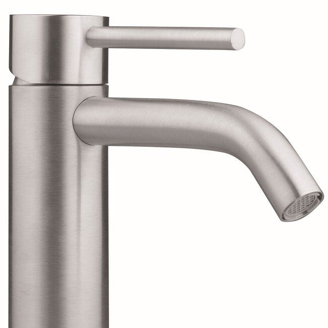 Rubinetterie Reitano  RXSteel Laag RVS Wastafelkraan 94 mm – Cold Start