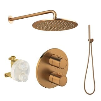 Duravit bronze regendoucheset inbouw