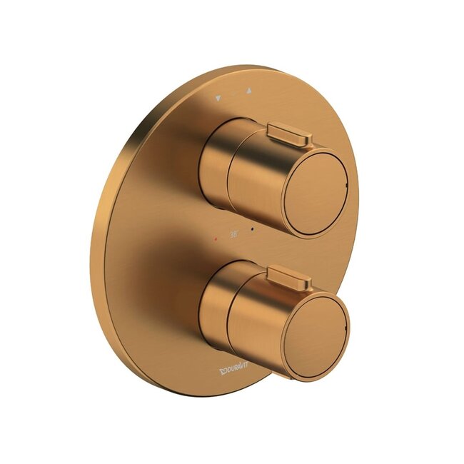 Duravit Regendoucheset Bronze – Complete Inbouw Doucheset met Thermostaatkraan en 30 cm Regendouche (Full Pakket)