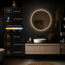 Loxa Lena Ronde Badkamerspiegel 50 cm met LED Verlichting, Spiegelverwarming, Touchbediening en Dimbare Verlichting