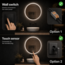 Loxa Lena Ronde Badkamerspiegel 50 cm met LED Verlichting, Spiegelverwarming, Touchbediening en Dimbare Verlichting