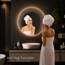 Loxa Lena Ronde Badkamerspiegel 80 cm met LED Verlichting, Spiegelverwarming, Touchbediening en Dimbare Verlichting