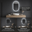 Loxa Ovale Badkamerspiegel Fiona 40x80 cm – LED & Spiegelverwarming