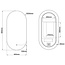 Loxa Ovale Badkamerspiegel Fiona 40x80 cm – LED & Spiegelverwarming