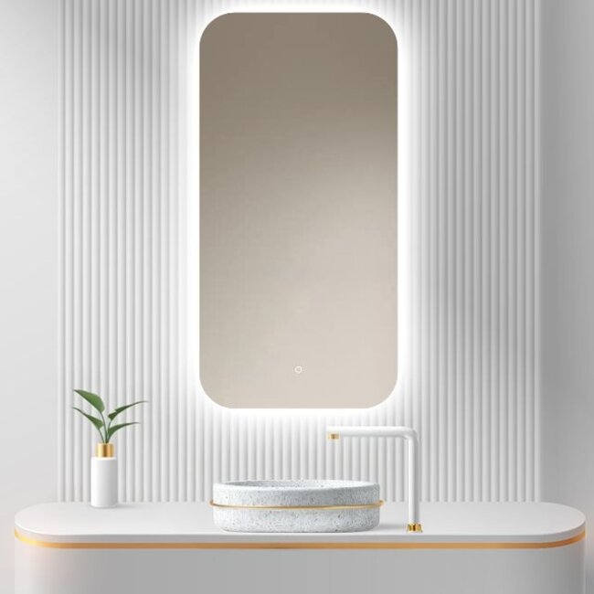 Loxa Badkamerspiegel Moderna 50x100 cm – LED & Spiegelverwarming