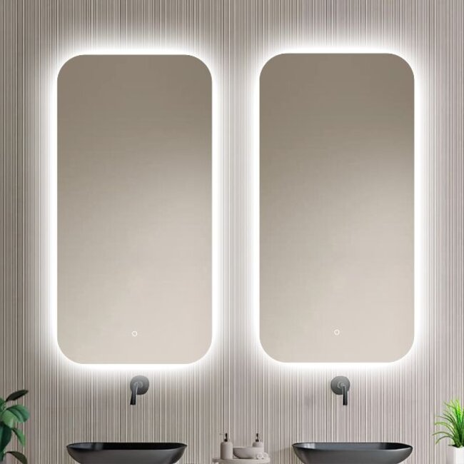 Loxa Badkamerspiegel Moderna 50x100 cm – LED & Spiegelverwarming