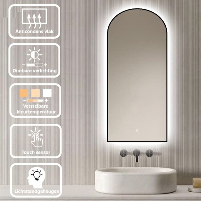 Loxa Badkamerspiegel Casablanca 45x100 cm – Verticale LED Spiegel