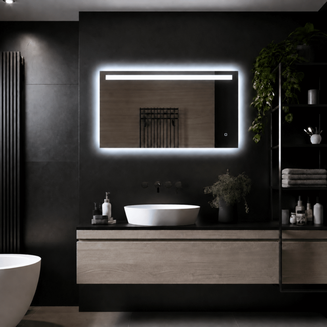 Loxa Ambi LED Badkamerspiegel 100x60 cm – Modern & Slim