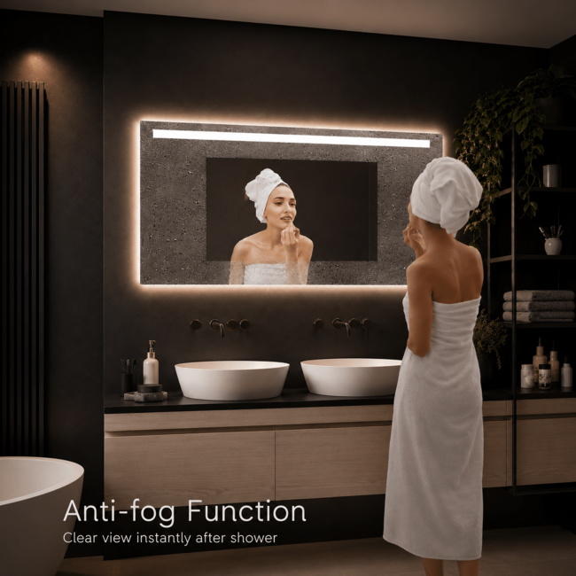 Loxa Ambi LED Badkamerspiegel 120x60 cm – Slim & Modern