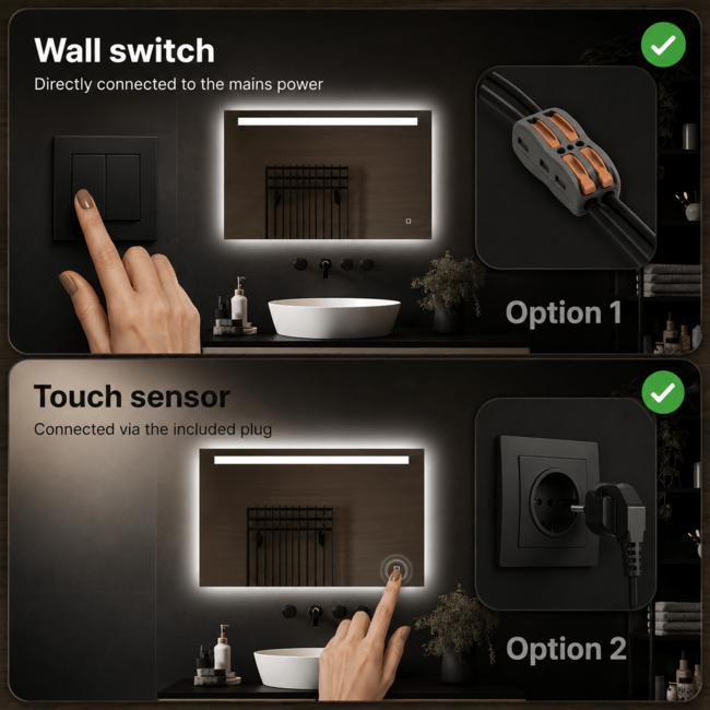 Loxa Ambi LED Badkamerspiegel 120x60 cm – Slim & Modern