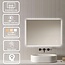 Loxa Led badkamerspiegel Livorno 80x60 cm met Spiegelverwarming