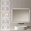 Loxa Zwarte Badkamerspiegel 80x60 cm met LED Verlichting, Spiegelverwarming, Touchbediening en Dimbare Verlichting | Sorento