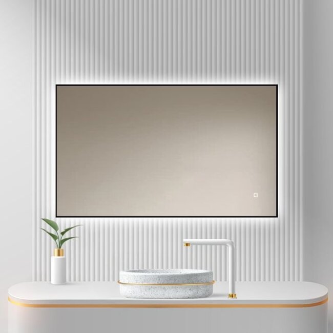Loxa Badkamerspiegel 100x60 zwart