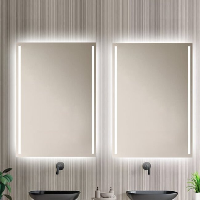 Loxa Badkamerspiegel 120x70 cm met LED Verlichting, Spiegelverwarming en Touchbediening |  Felix