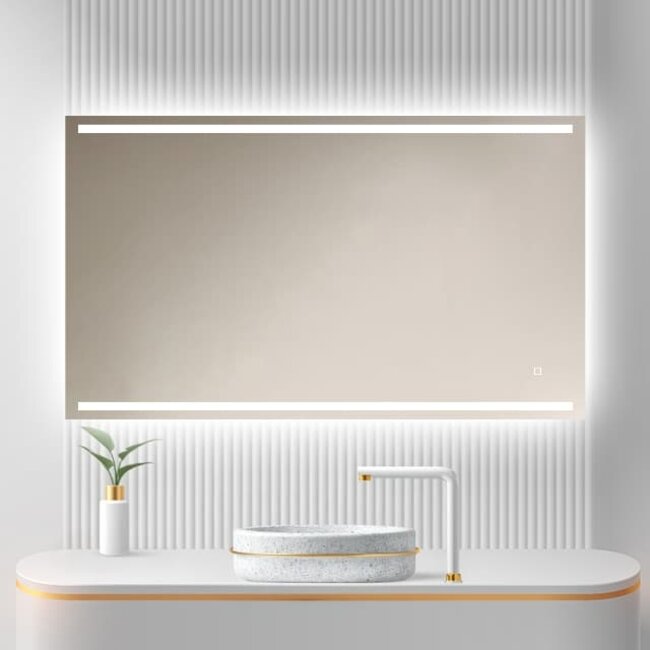 Loxa Badkamerspiegel 120x70 cm met LED Verlichting, Spiegelverwarming en Touchbediening |  Felix