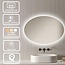 Loxa Badkamerspiegel 100x70 cm met Afgeronde Hoeken, LED Verlichting, Spiegelverwarming en Touchbediening | Rondo