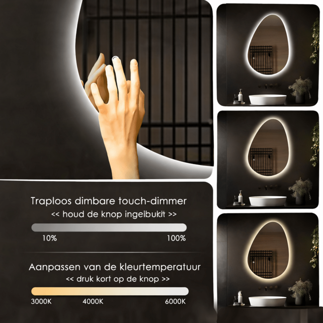 Loxa Badkamerspiegel 90x60 LED – Venus