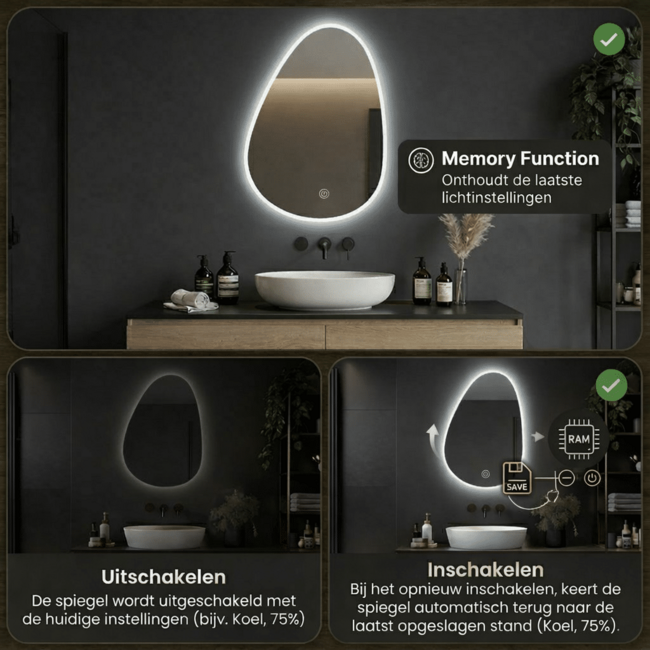 Loxa Badkamerspiegel 90x60 LED – Venus