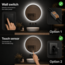 Loxa Ronde Badkamerspiegel 100 cm met Zwarte Lijst, LED Verlichting, Spiegelverwarming en Touchbediening | Ilona