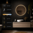 Loxa Vierkante Badkamerspiegel 70x70 cm Goud met LED Verlichting, Spiegelverwarming en Touchbediening | Aurora