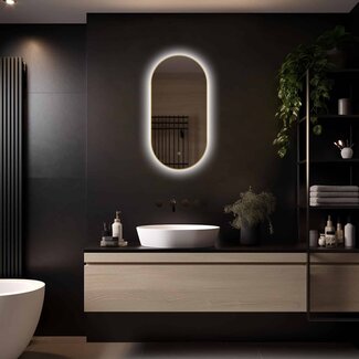 Loxa Badkamerspiegel 40x80 Goud LED – Aurelia