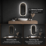 Loxa Badkamerspiegel 40x80 cm Goud met LED Verlichting, Spiegelverwarming en Touchbediening | Aurelia