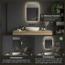 Loxa Badkamerspiegel 100x50 cm Goud met LED Verlichting, Spiegelverwarming en Touchbediening | Milano