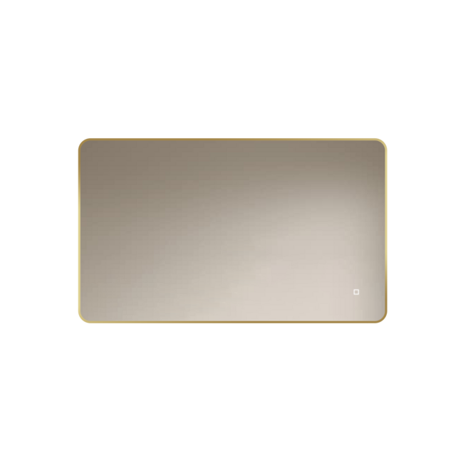 Loxa Luxe Badkamerspiegel 100x60 cm Goud met LED, Spiegelverwarming en Touchbediening | Marbella