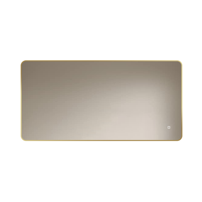 Loxa Luxe Badkamerspiegel 120x60 cm Goud met LED Verlichting, Spiegelverwarming, Dimbare Verlichting en Touchbediening | Marbella