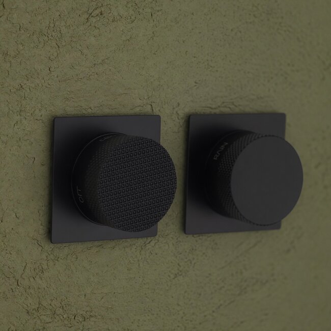 Como Como Mood60 zwarte inbouw thermostatische doucheset met regendouche Ø30 cm en inbouwdeel