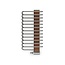 Elektrische Design Badkamerradiator 780 × 400 mm – Compacte handdoekradiator in nikkel/koper met elektrisch verwarmingselement