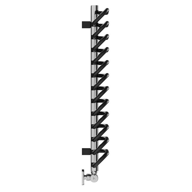Elektrische Michelle Radiator 780x400 mm – Moderne Zwarte Design met Luxe Chroomdetail