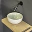 Toilet fonteinset met witte waskom en eiken wastafelplank met handdoekhouder – 40x22x3 cm