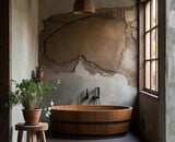 Wabi-sabi-badkamerontwerp
